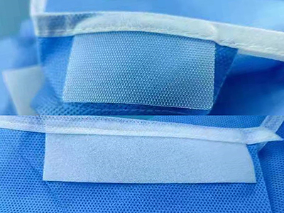 Attaches auto-agrippantes pour blouse chirurgicale